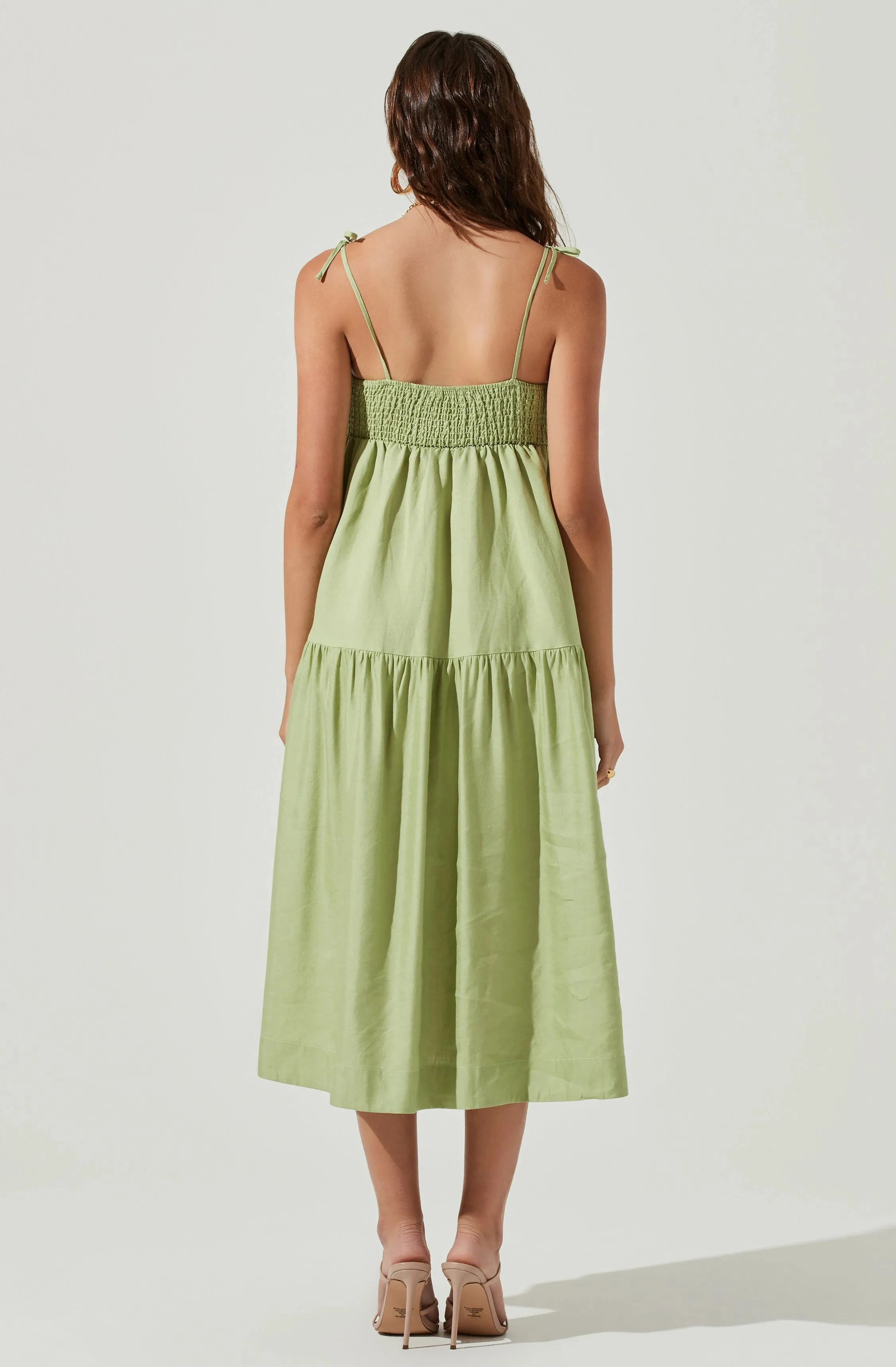 Celery Square Neck Marlene Dress