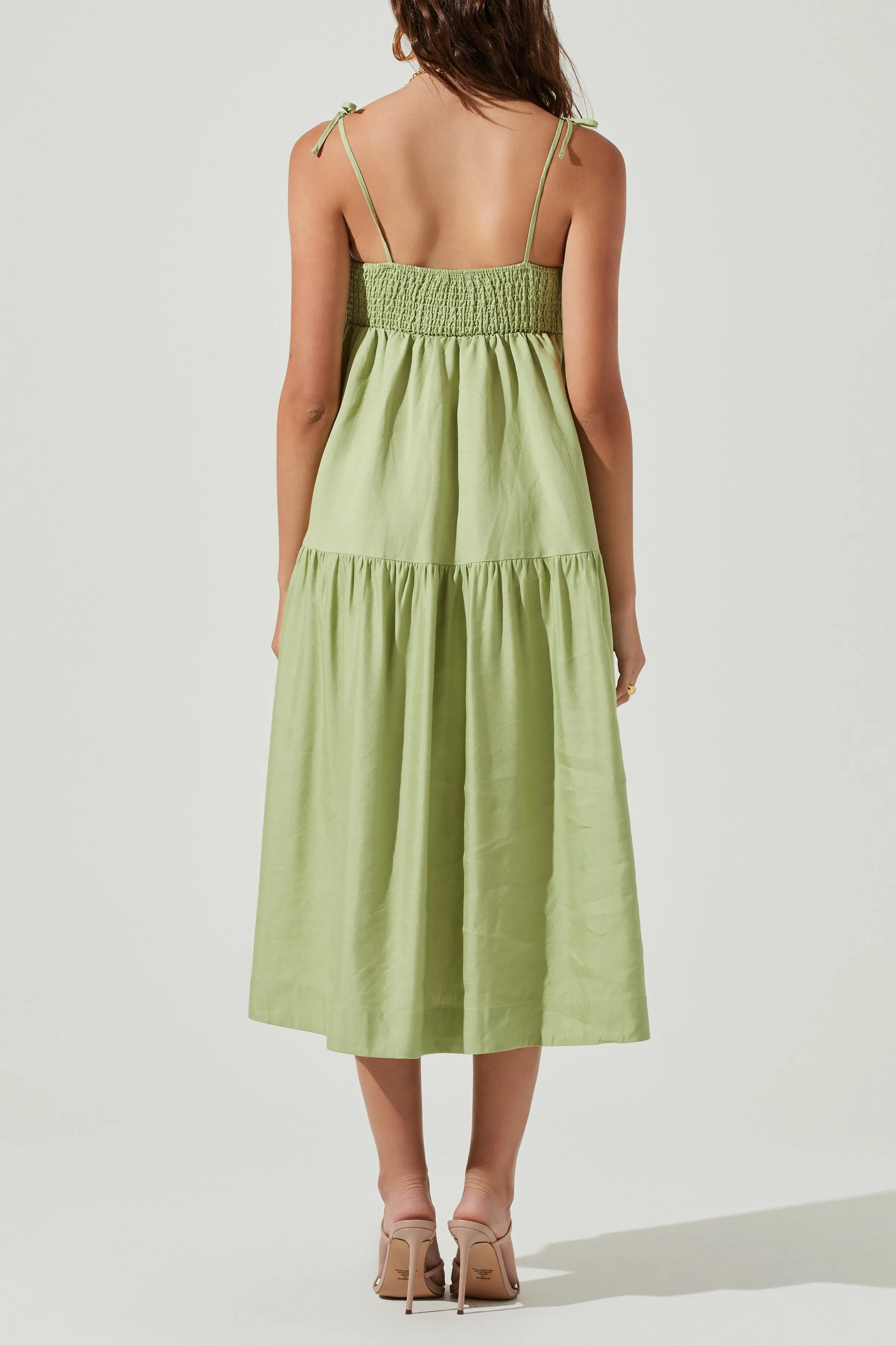 Celery Square Neck Marlene Dress