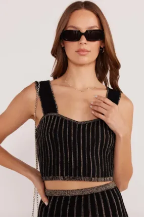 Celia Lurex Stripe Crop Top