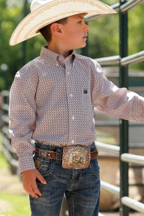 Cinch Boys Pink Button-Up Shirt