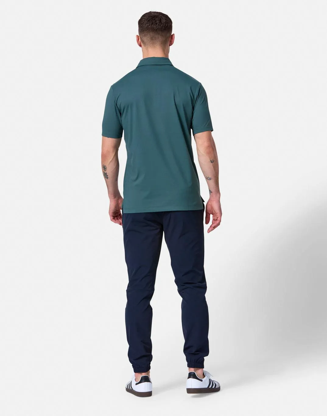 Coffee Polo Tee in Sage