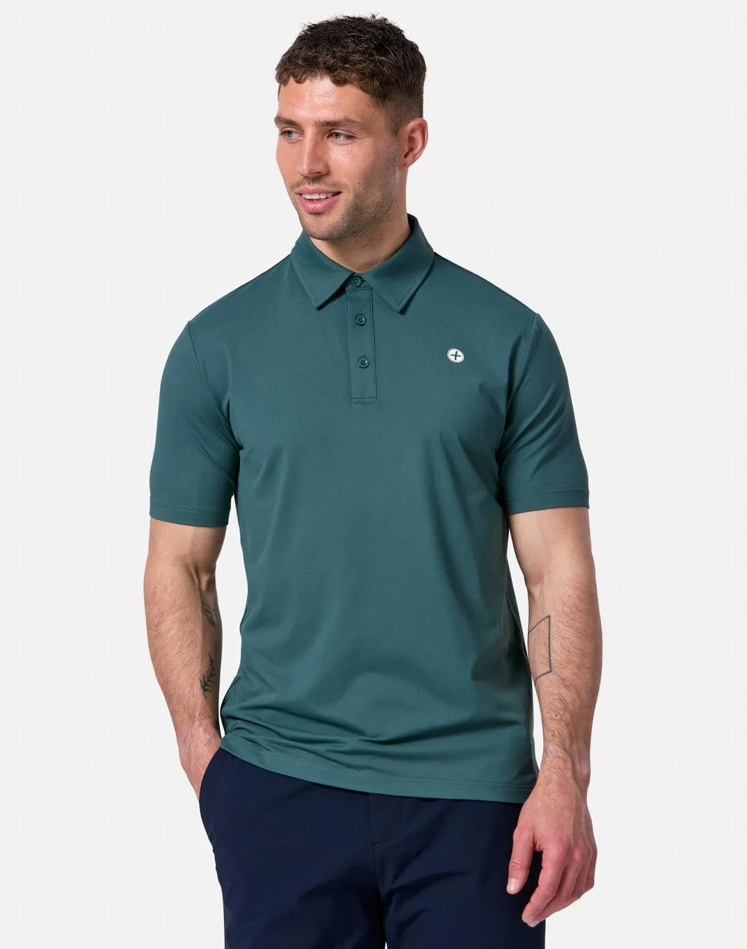 Coffee Polo Tee in Sage