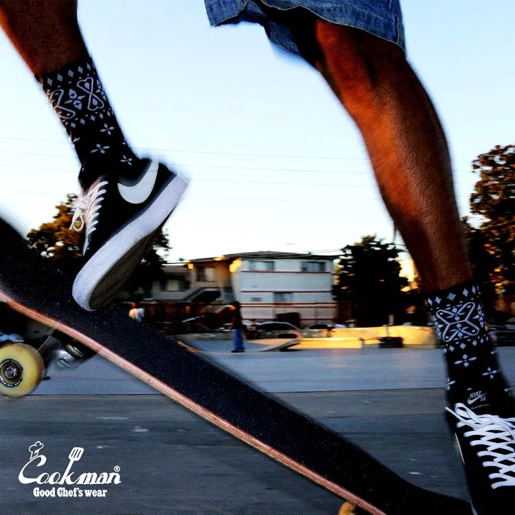 Cookman Crew Socks - Bandanna Cross : Black