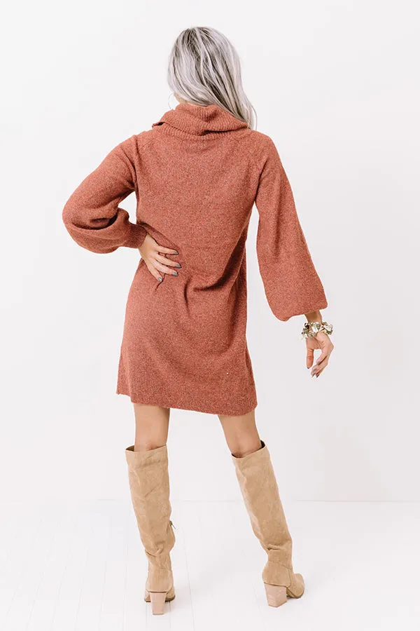 Cool Weather Crowd Sweater Dress In Aurora Red