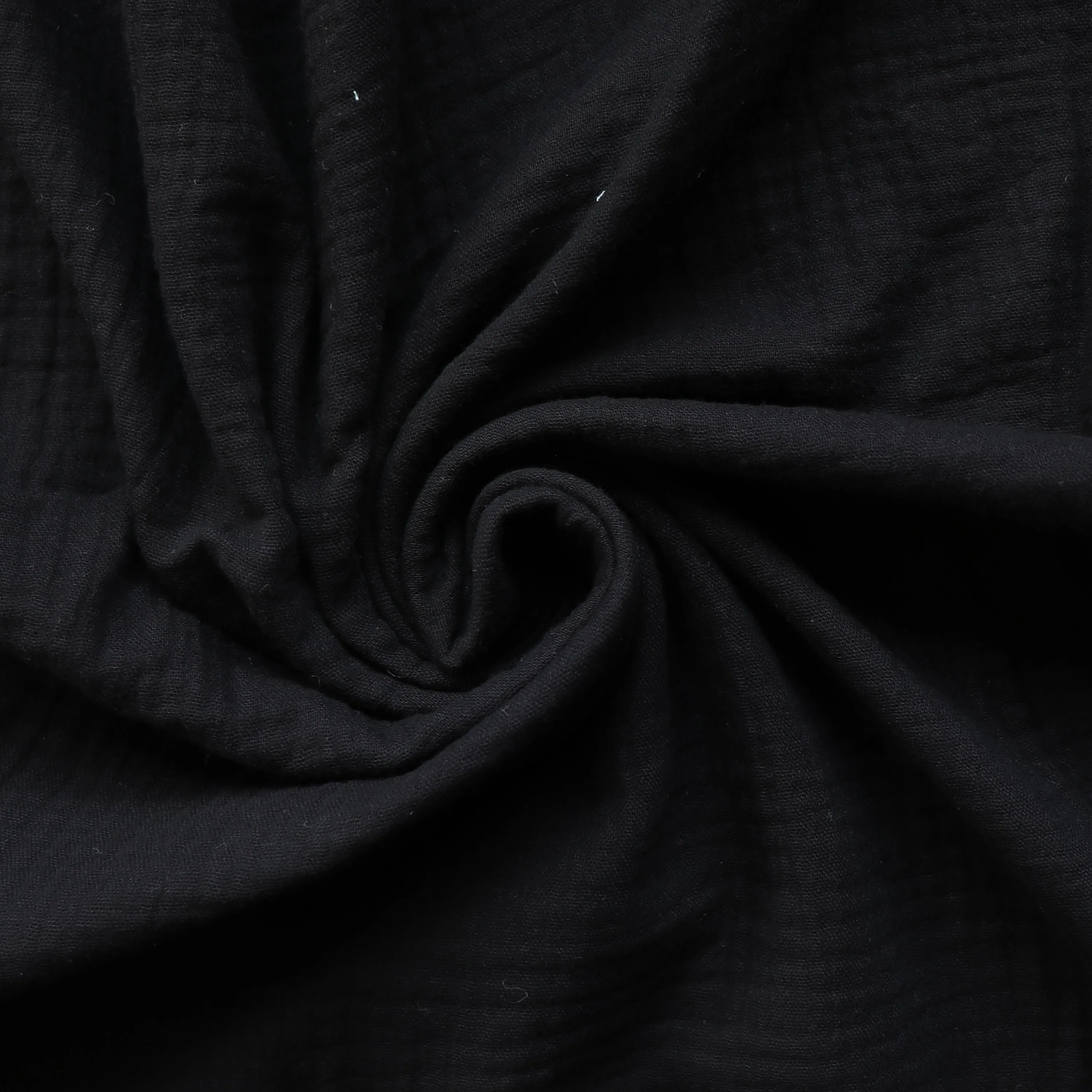 Cotton Double Gauze - Black