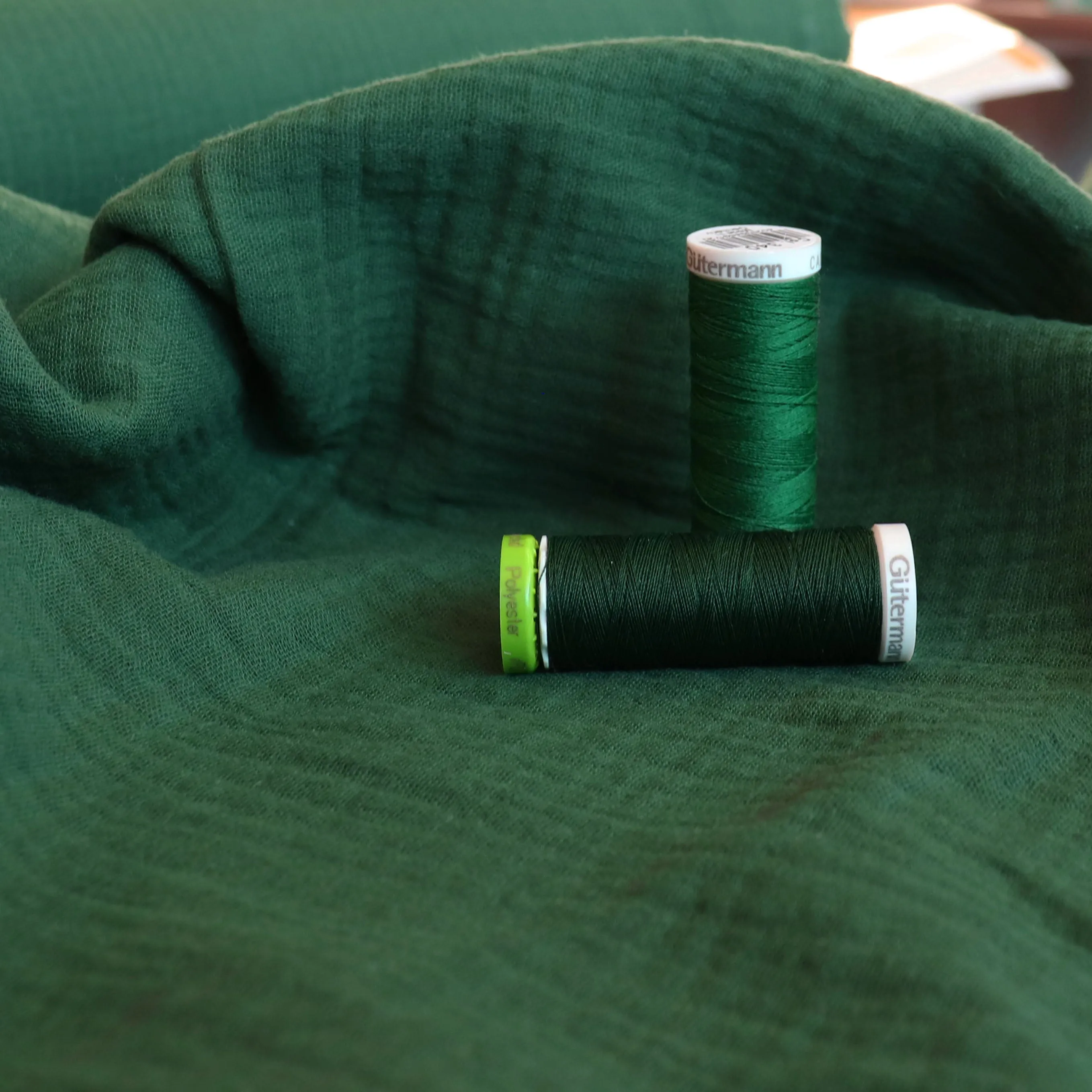 Cotton Double Gauze - Pine Green