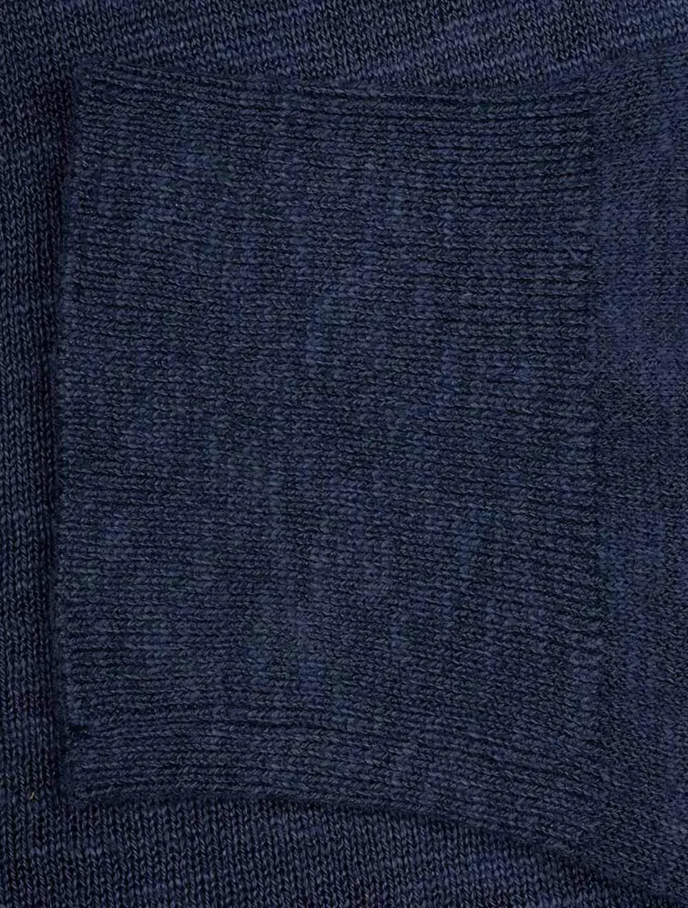 Cotton Linen Polo Deep Ocean