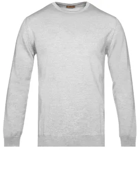 Crew Neck Knitwear Light Grey Melange