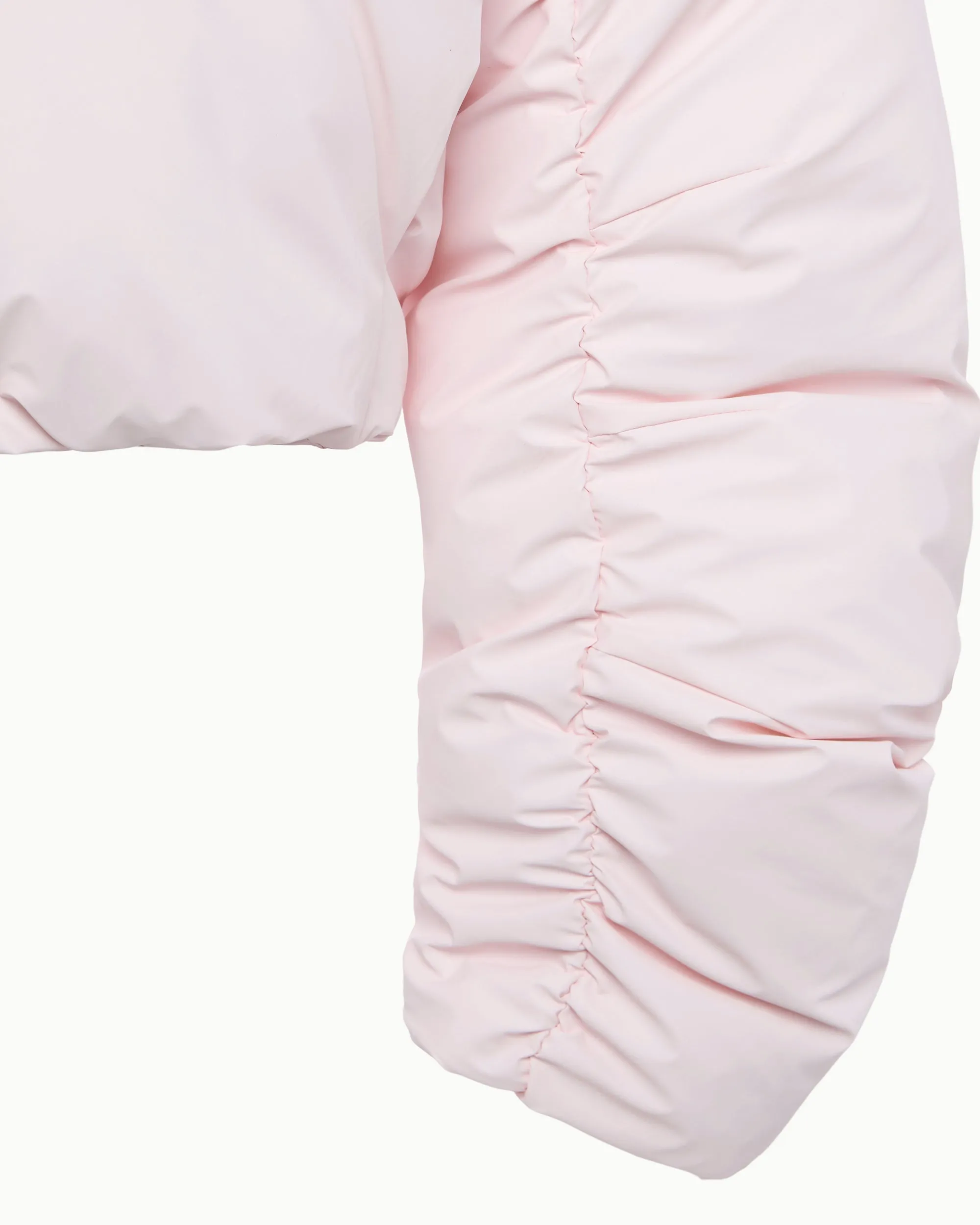 Cropped Puffer Jacket | Powder Pink