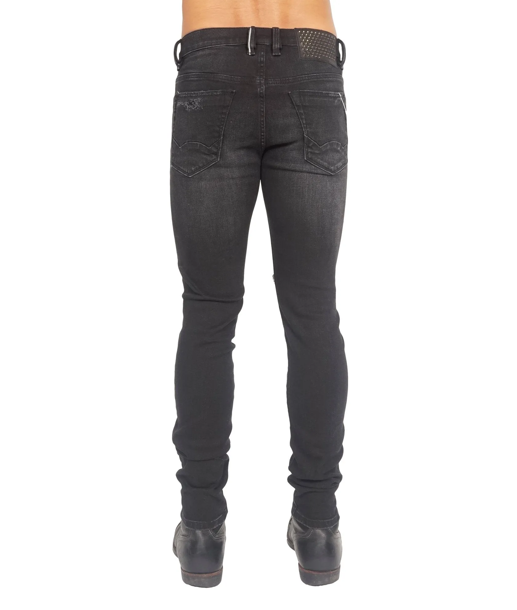 Cult Of Individuality - Super Skinny Jeans (Jet Black) - Cotton Spandex Low Rise