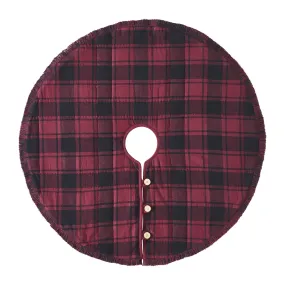 Cumberland Red Black Plaid Tree Skirt 36