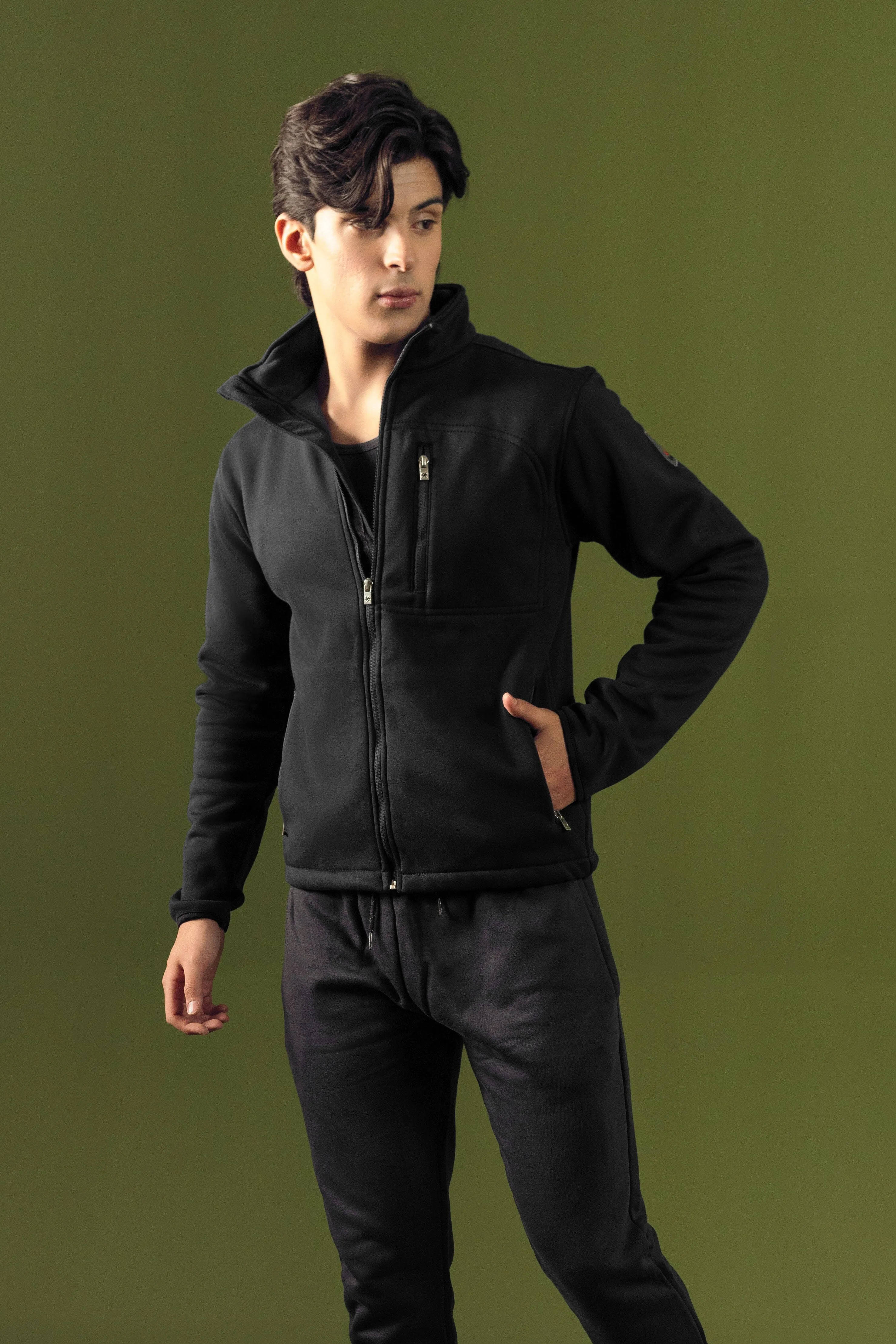 Cut Label Men's Zipper Fleece Jacket