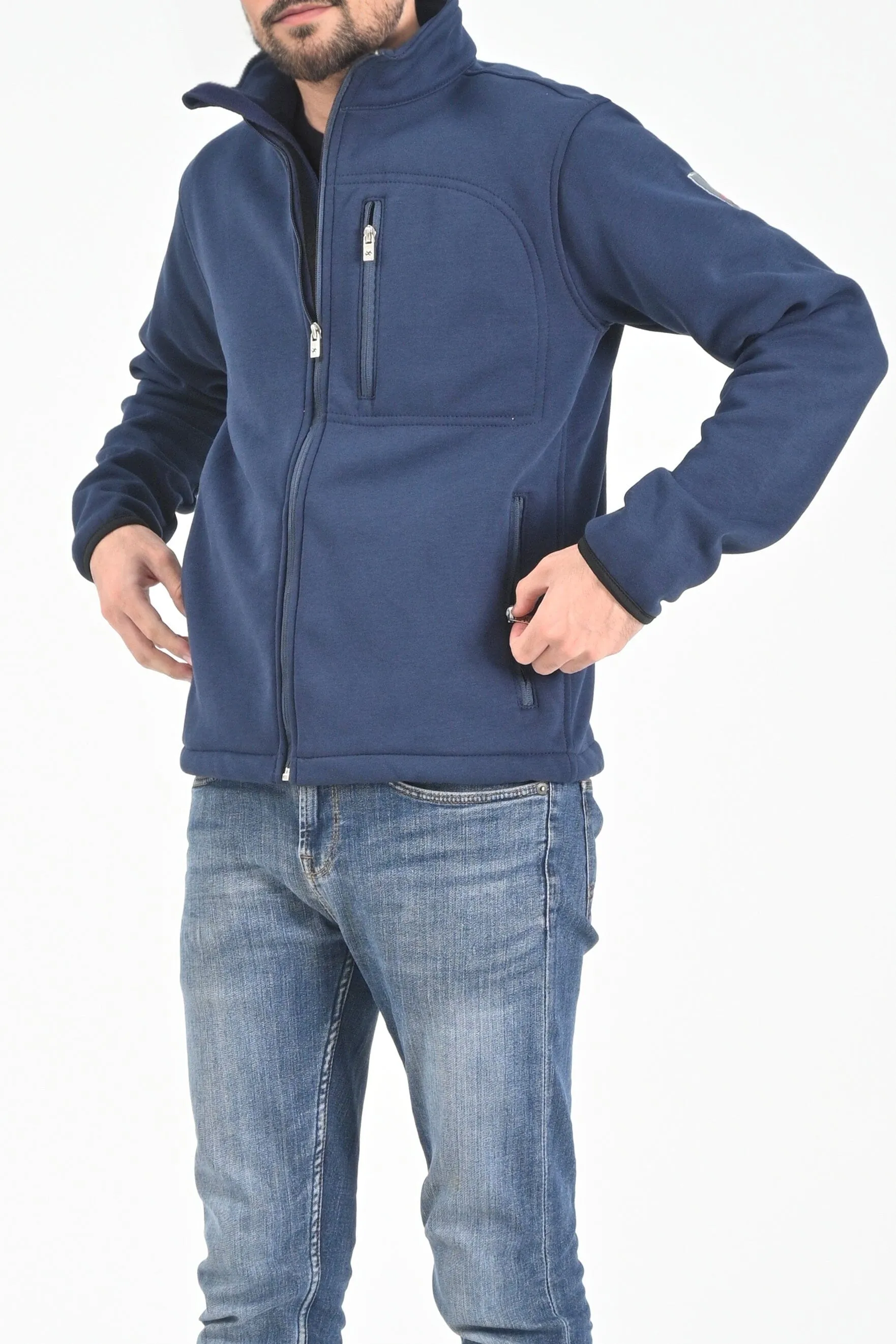 Cut Label Men's Zipper Fleece Jacket