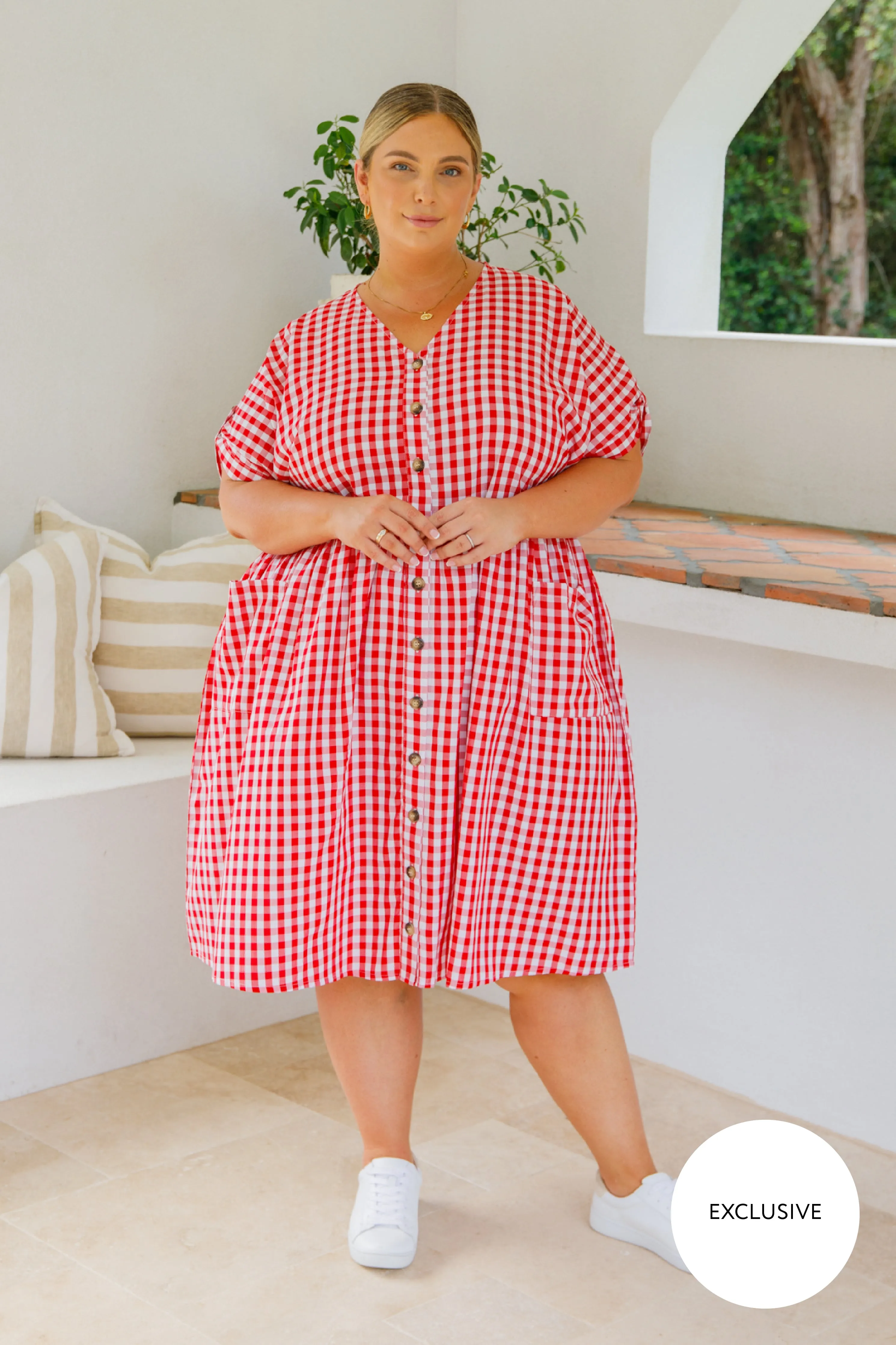 Dazzle Dress | Red Gingham