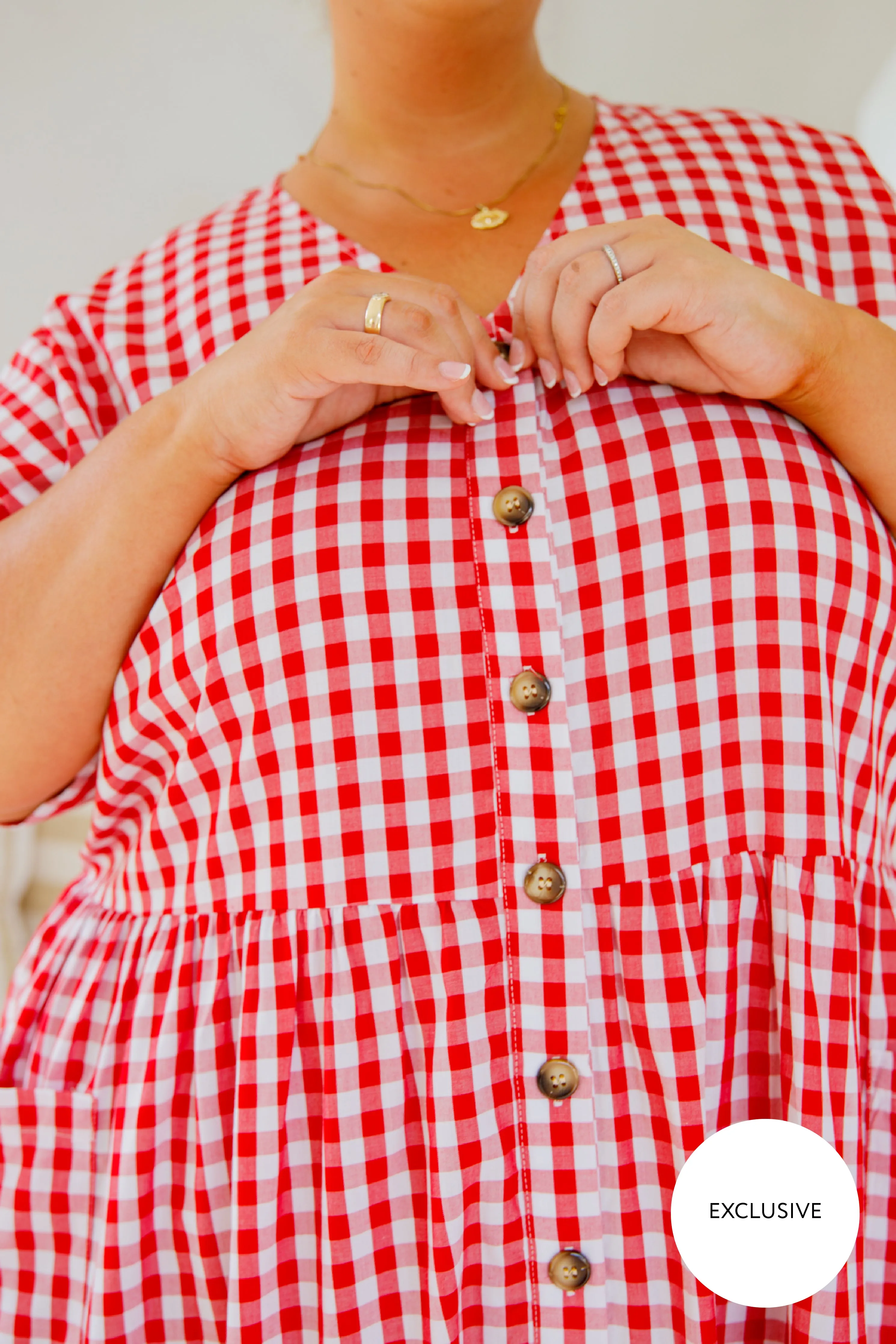 Dazzle Dress | Red Gingham