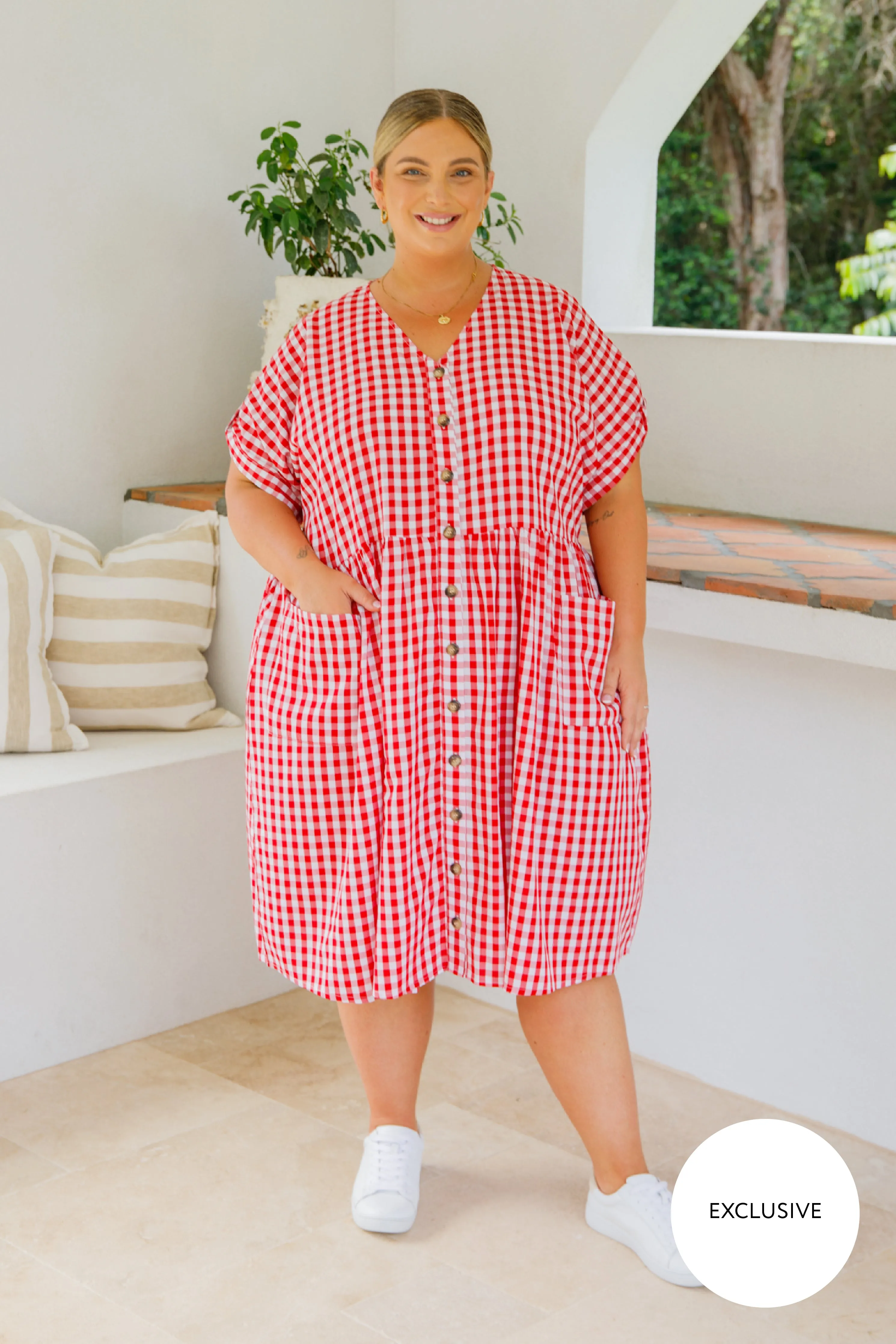 Dazzle Dress | Red Gingham