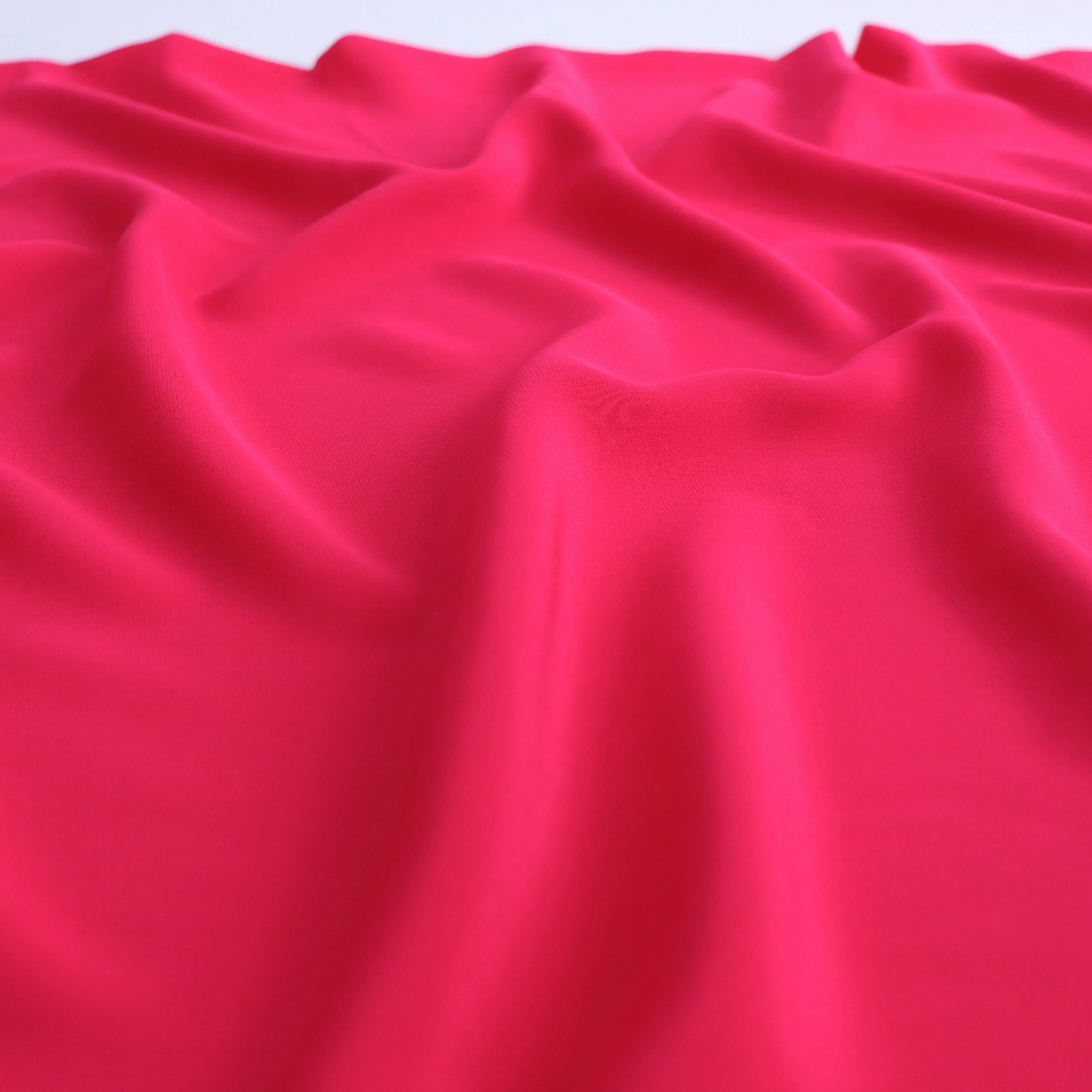 Deadstock Silk Crepe - Hot Pink