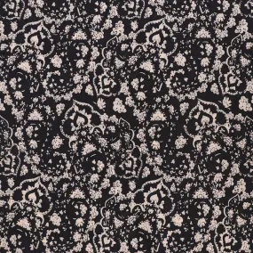 Deadstock Viscose Crepe - Midnight Paisley