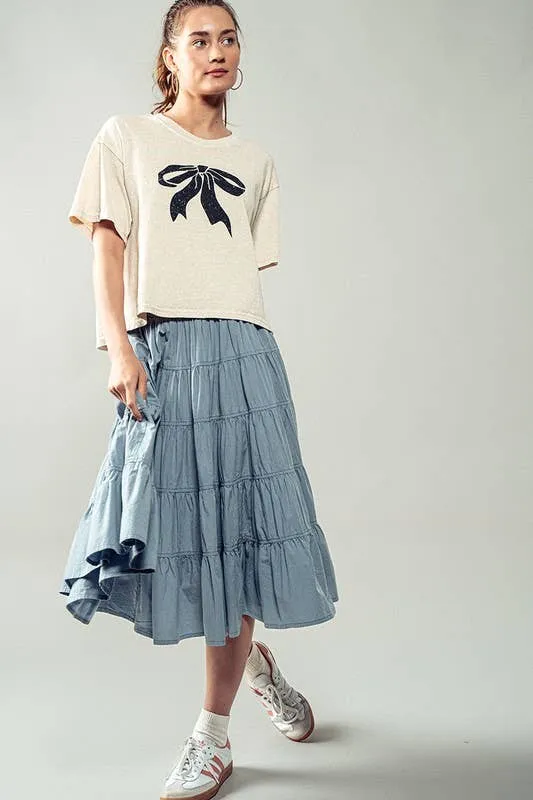 Denim Midi Skirt