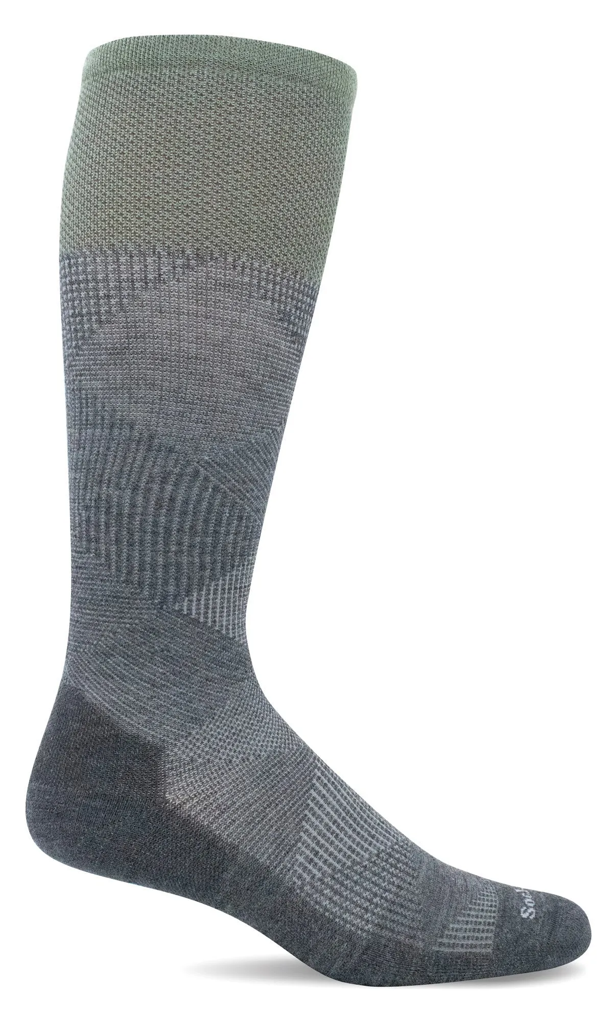 Diamond Dandy Men's Bamboo/Merino Moderate Graduated Compression Sock in Charcoal