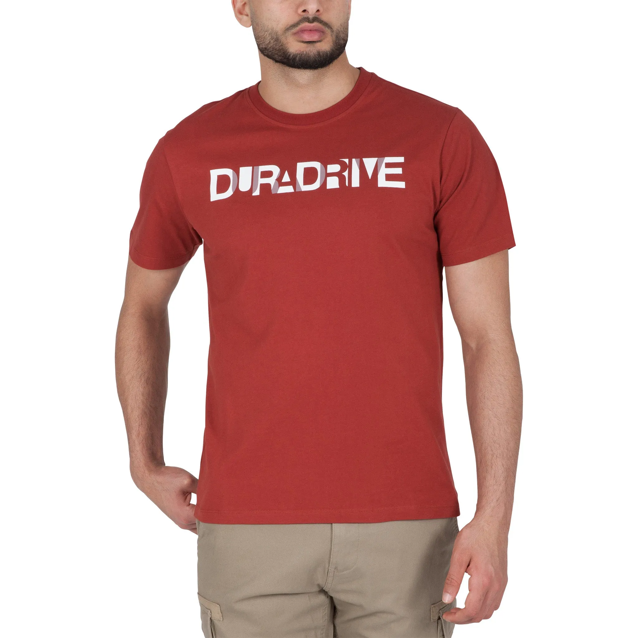 Duradrive Overlap Print Short Sleeve Crew Neck T-shirt