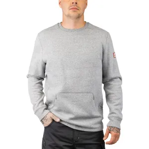 DURADRIVE RED LABEL WEEKEND QUILTED THERMAL CREW NECK L/S TOP - SALT & PEPPER