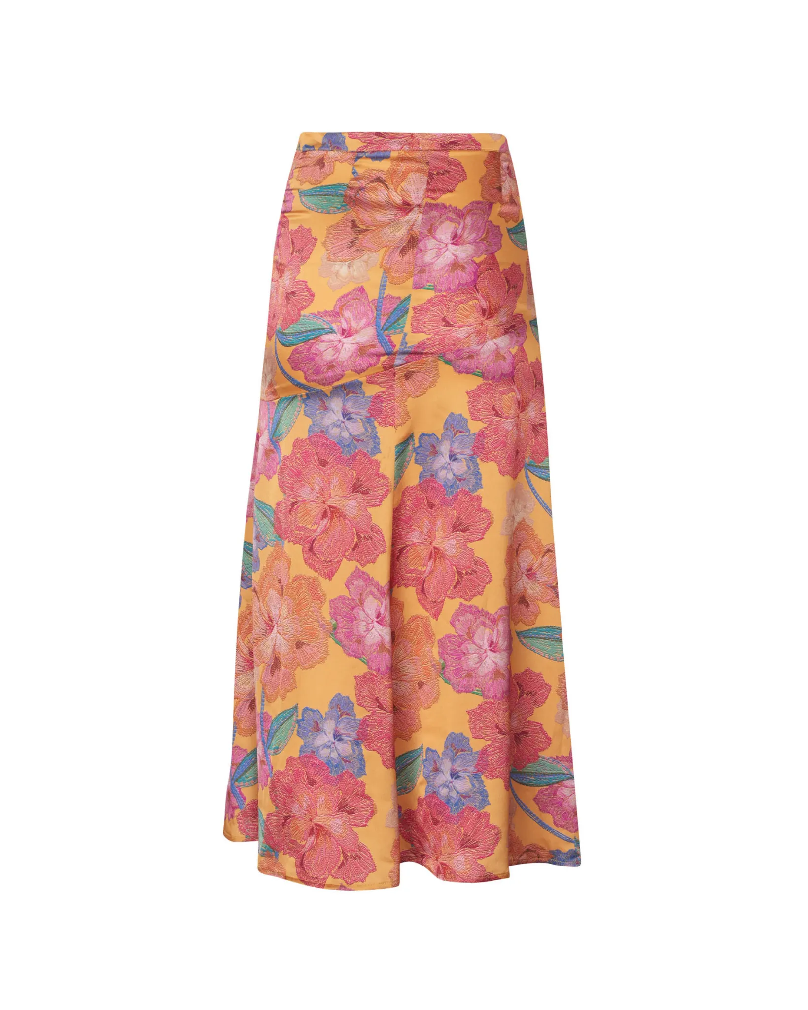 Emily Orange Bloom Long Skirt