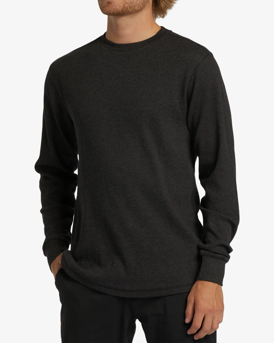 Essential Long Sleeve Thermal - Black Heather