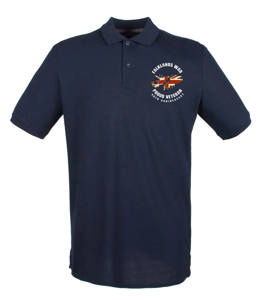 FALKLANDS WAR VETERAN 40th Anniversary Embroidered Polo Shirt