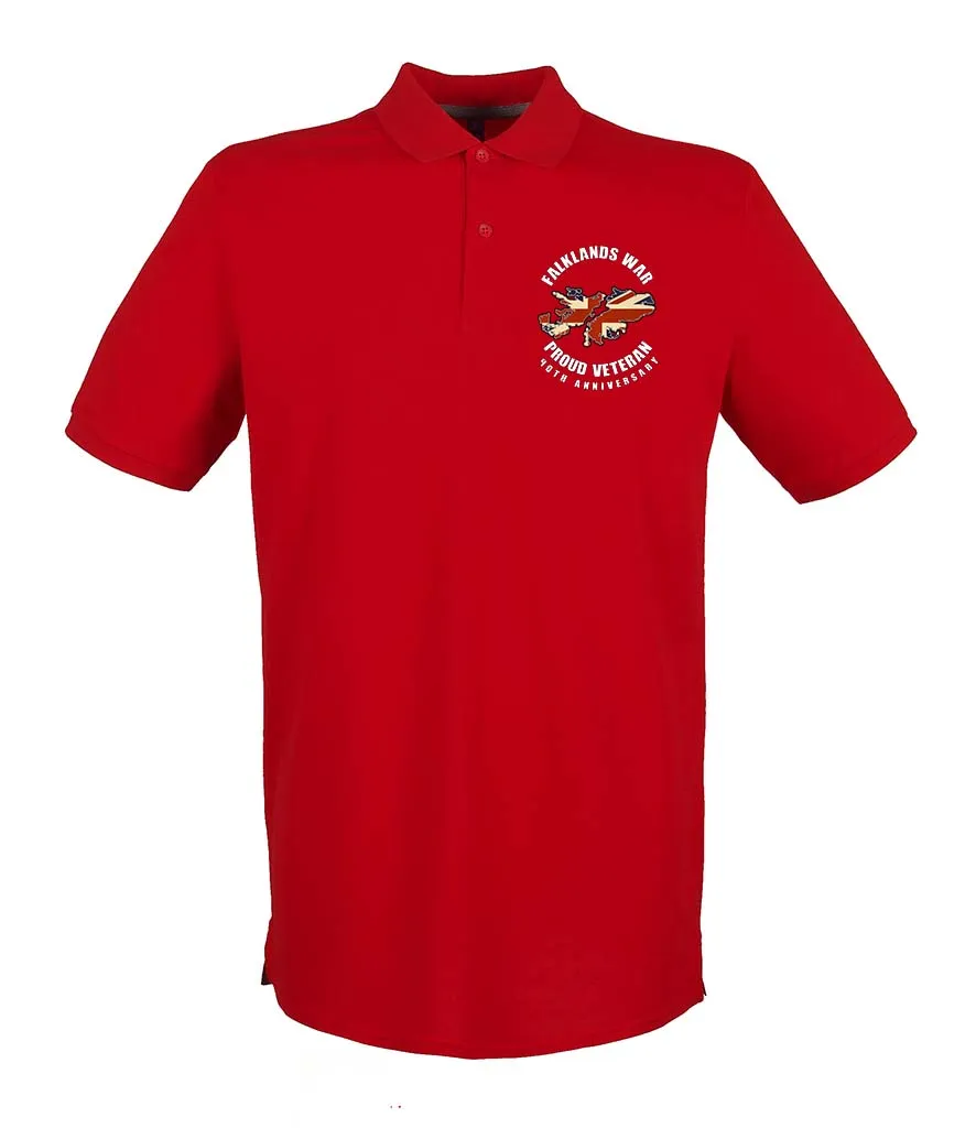 FALKLANDS WAR VETERAN 40th Anniversary Embroidered Polo Shirt