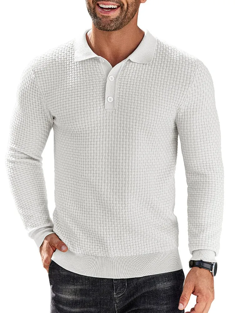 Fashion Knit Polo Collar Sweater (US Only)