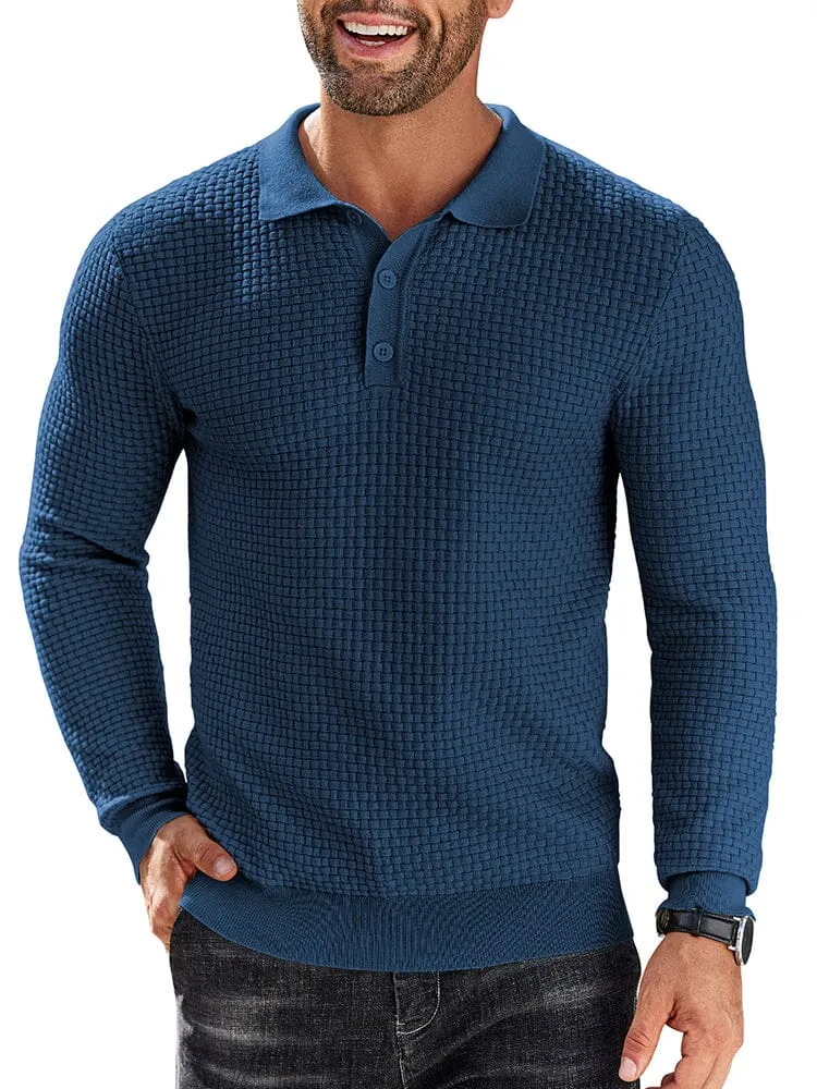 Fashion Knit Polo Collar Sweater (US Only)