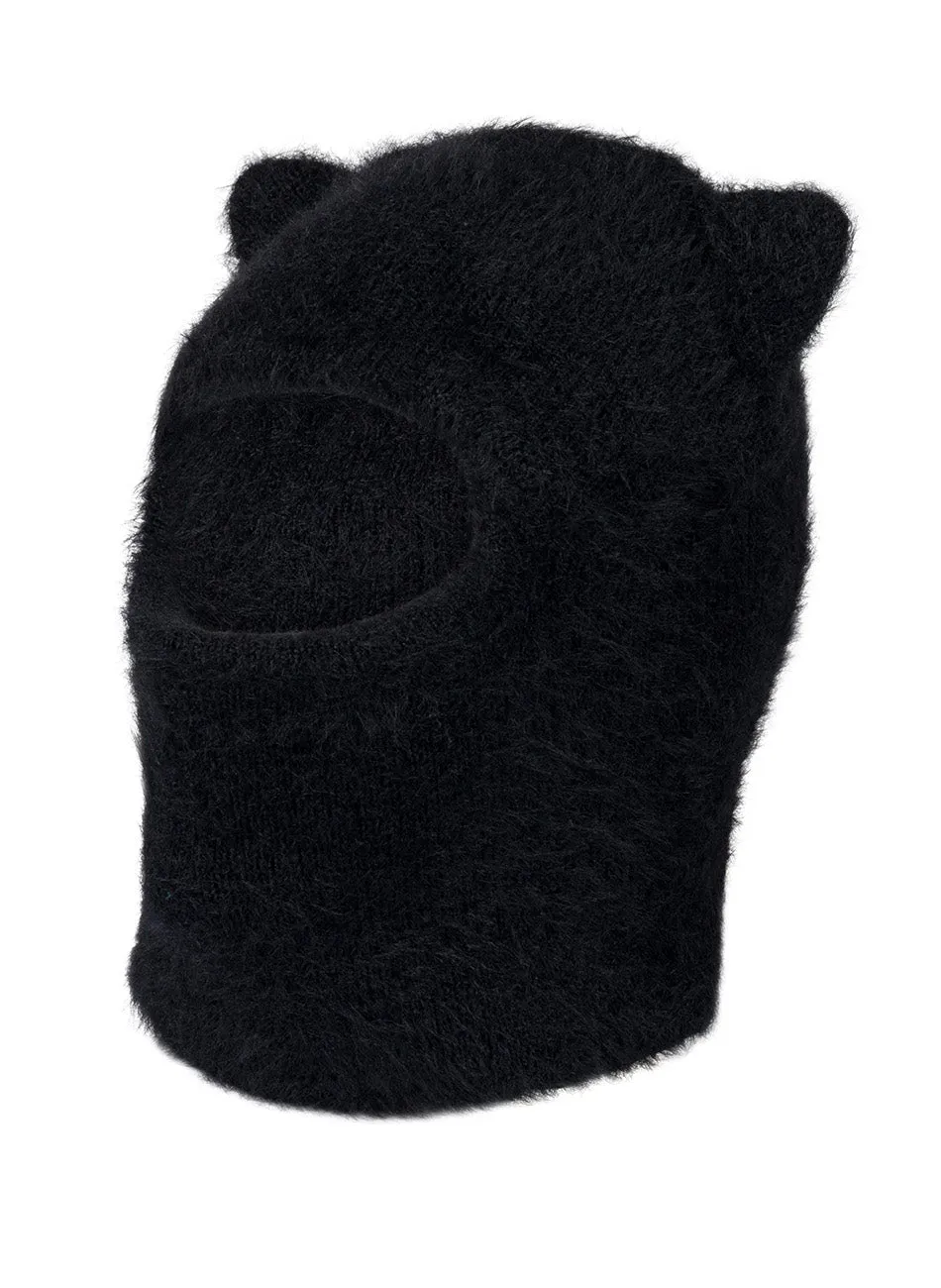 Faux Mohair Kitty Ears Balaclava