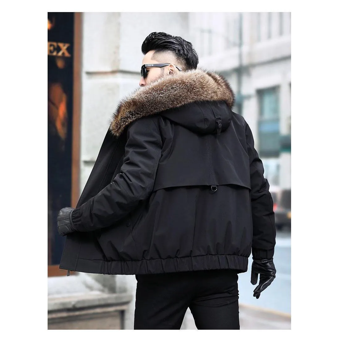 Fleece Faux Sable Detachable Parka