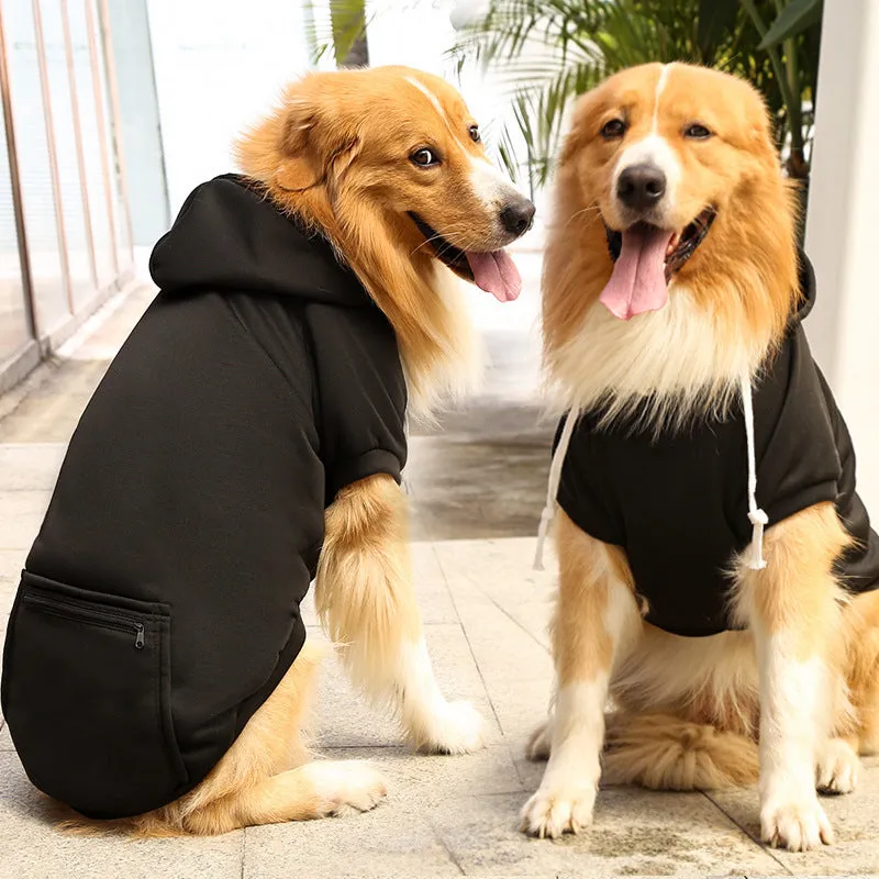 Fleece Zipper Pocket Dog Hoodie