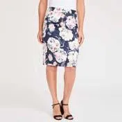 Floral Sateen Skirt