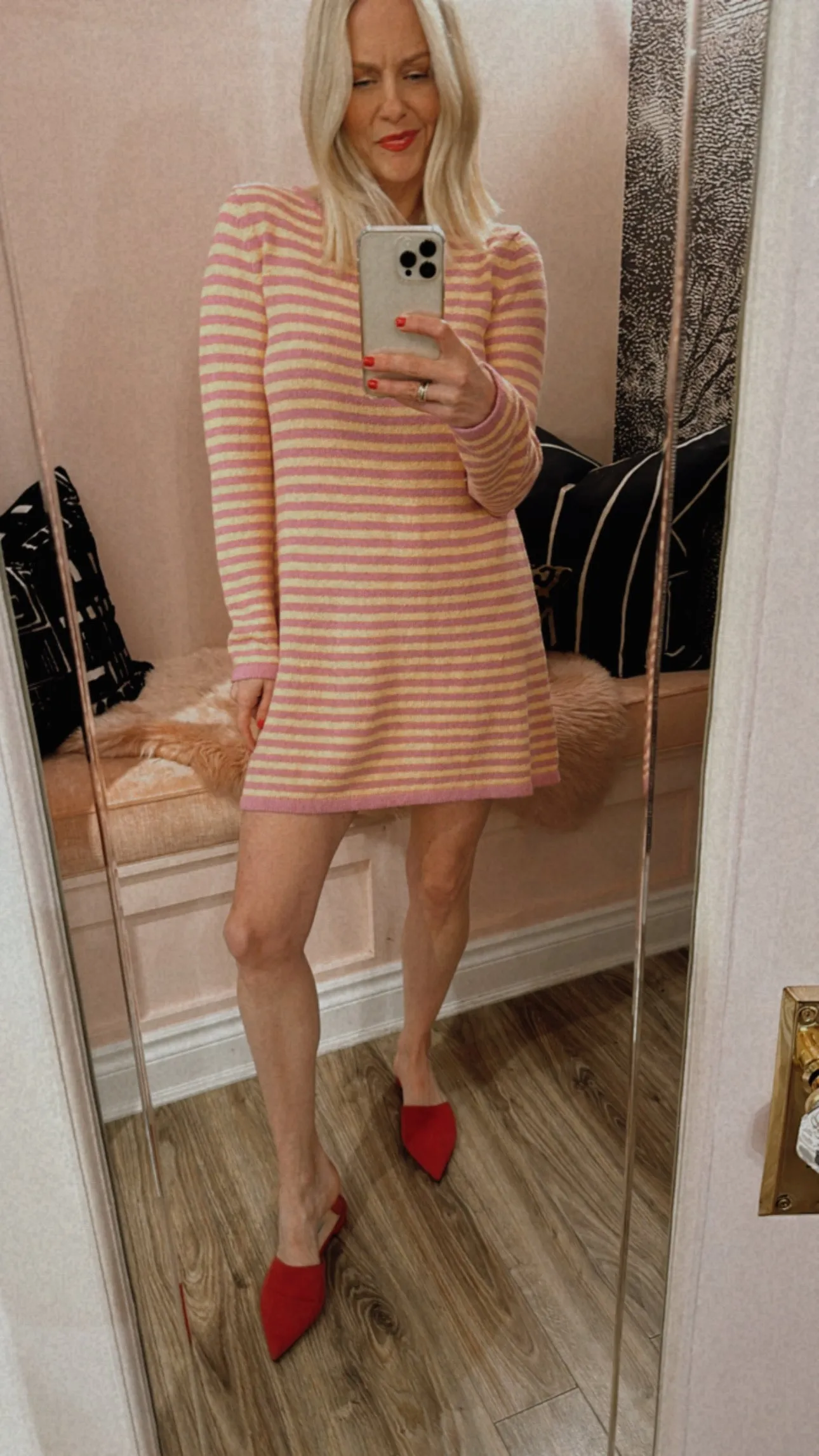 'Floriana' Stripe Sweater Mini Dress