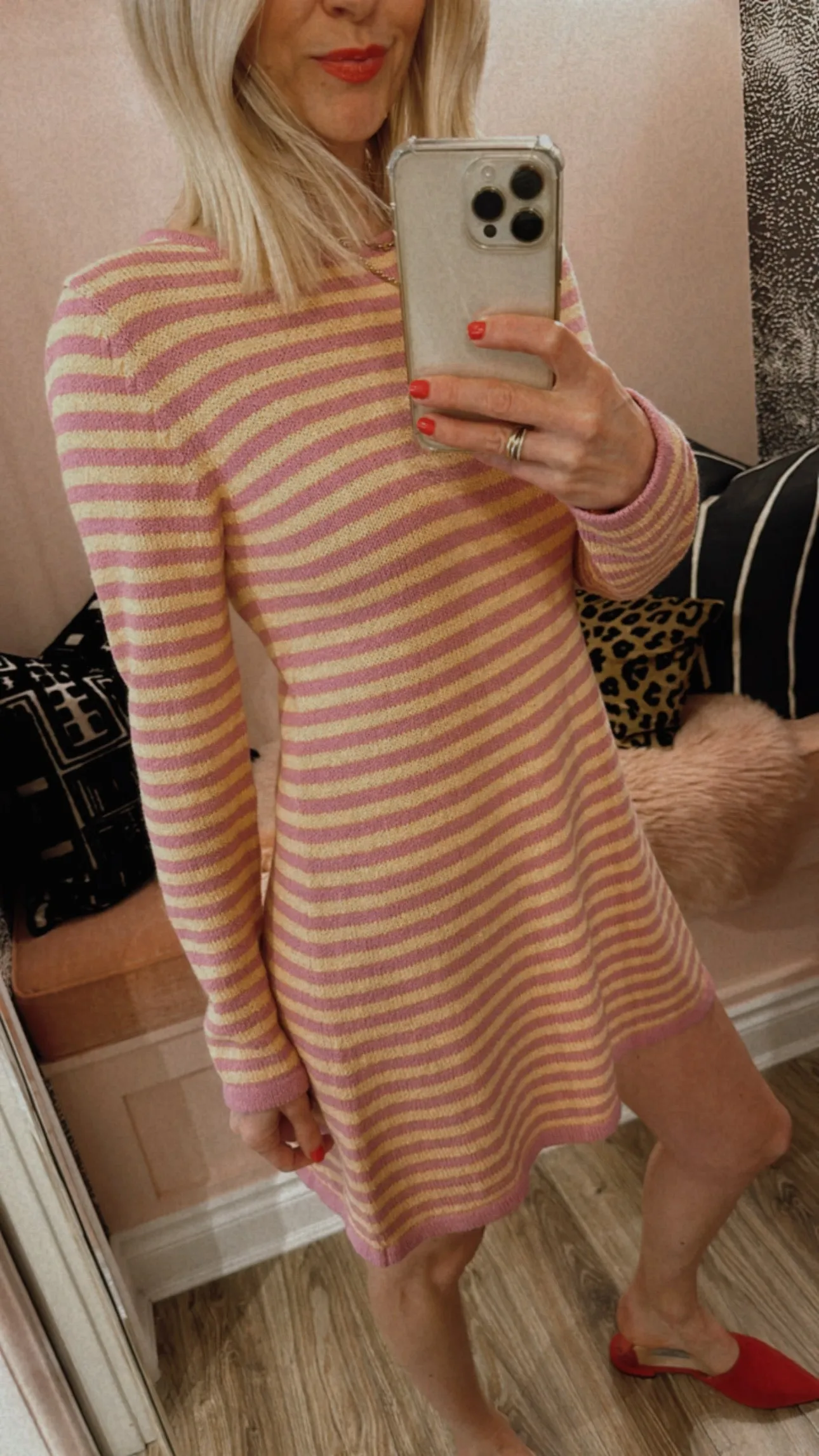 'Floriana' Stripe Sweater Mini Dress