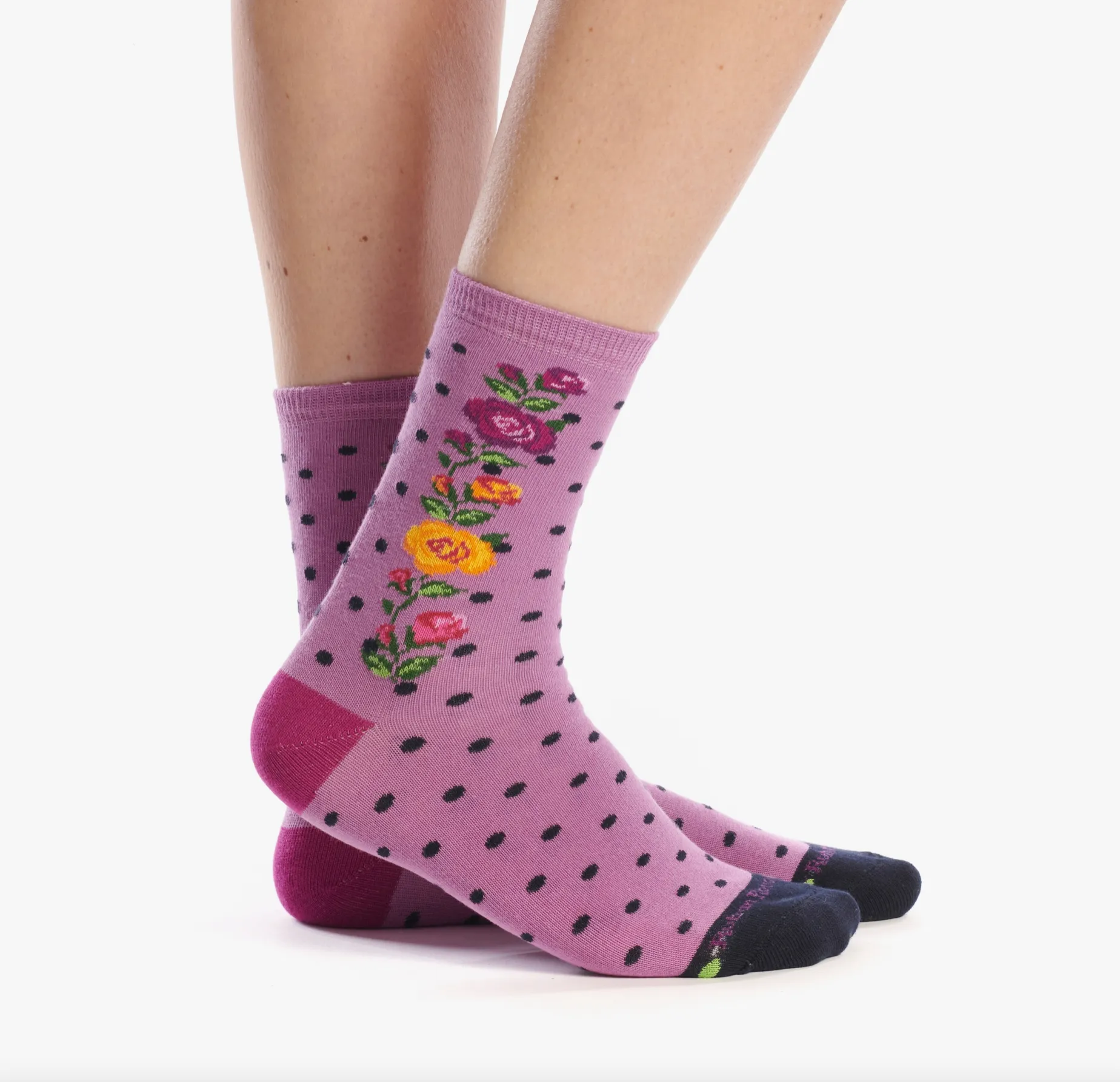 Flowers Women's Crew Socks - 2 Pair Gift Set