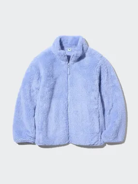 Fluffy fleece zipped jacket