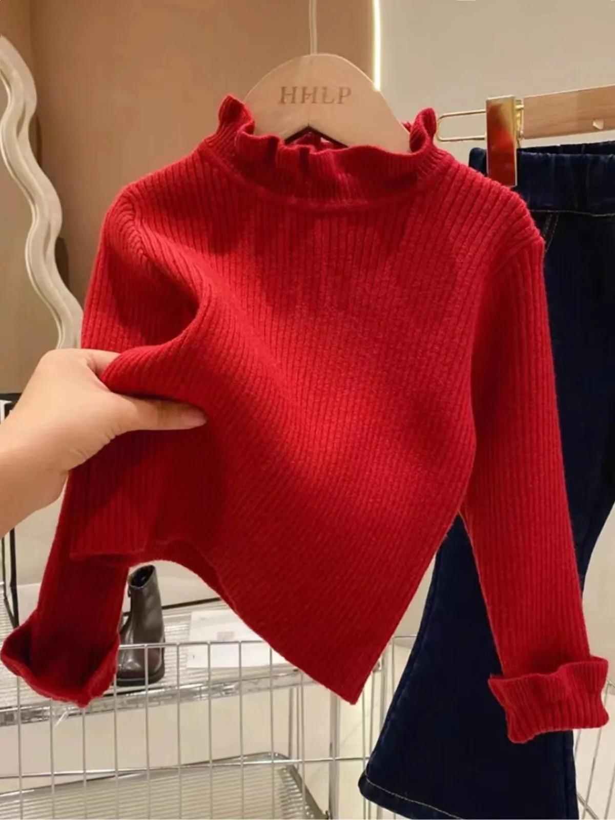 Full Of Charm Ruffle Neck Sweater