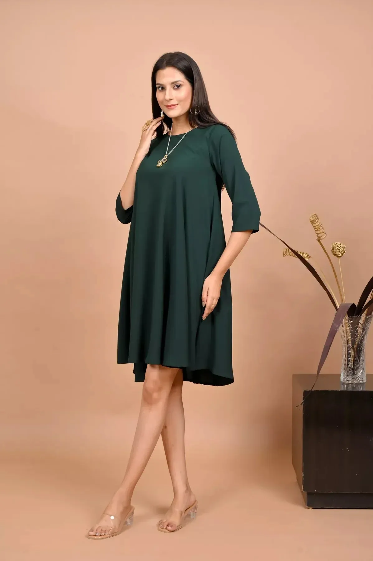 GEORGETTE FLAIRED DRESS