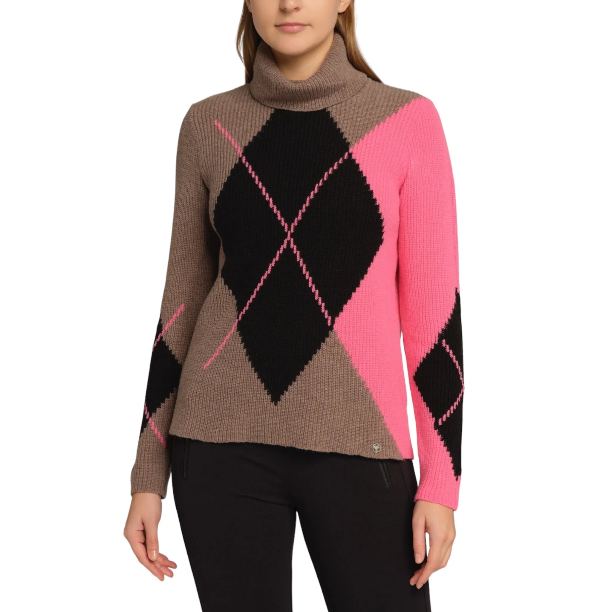 Gollehaug Mrs Knit Polo Neck Sweater Almond