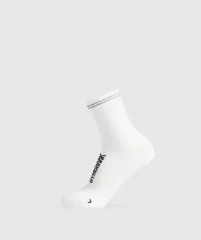 Gymshark Mid Running Socks - White