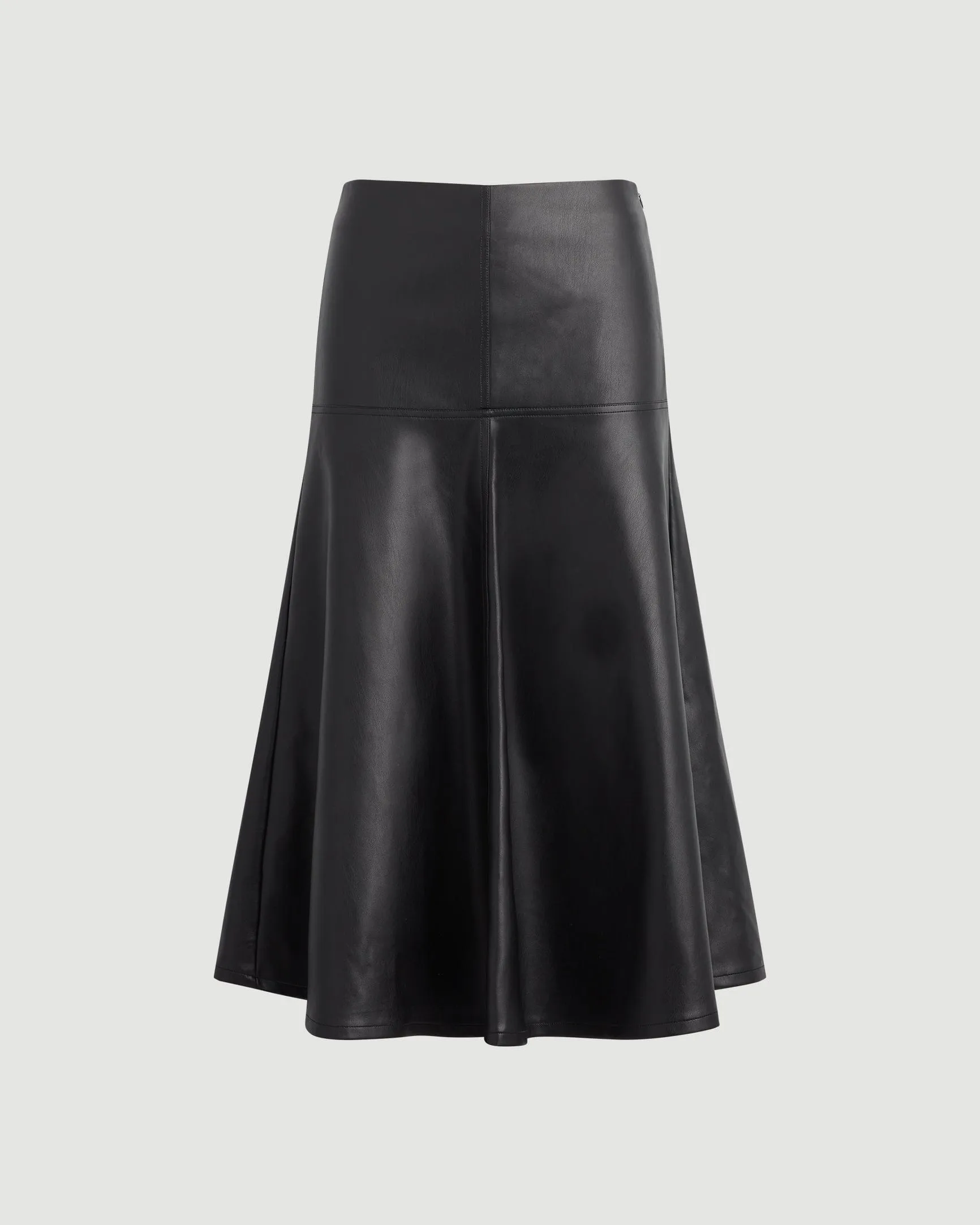 Harley A-Line Vegan Leather Skirt (Petite)