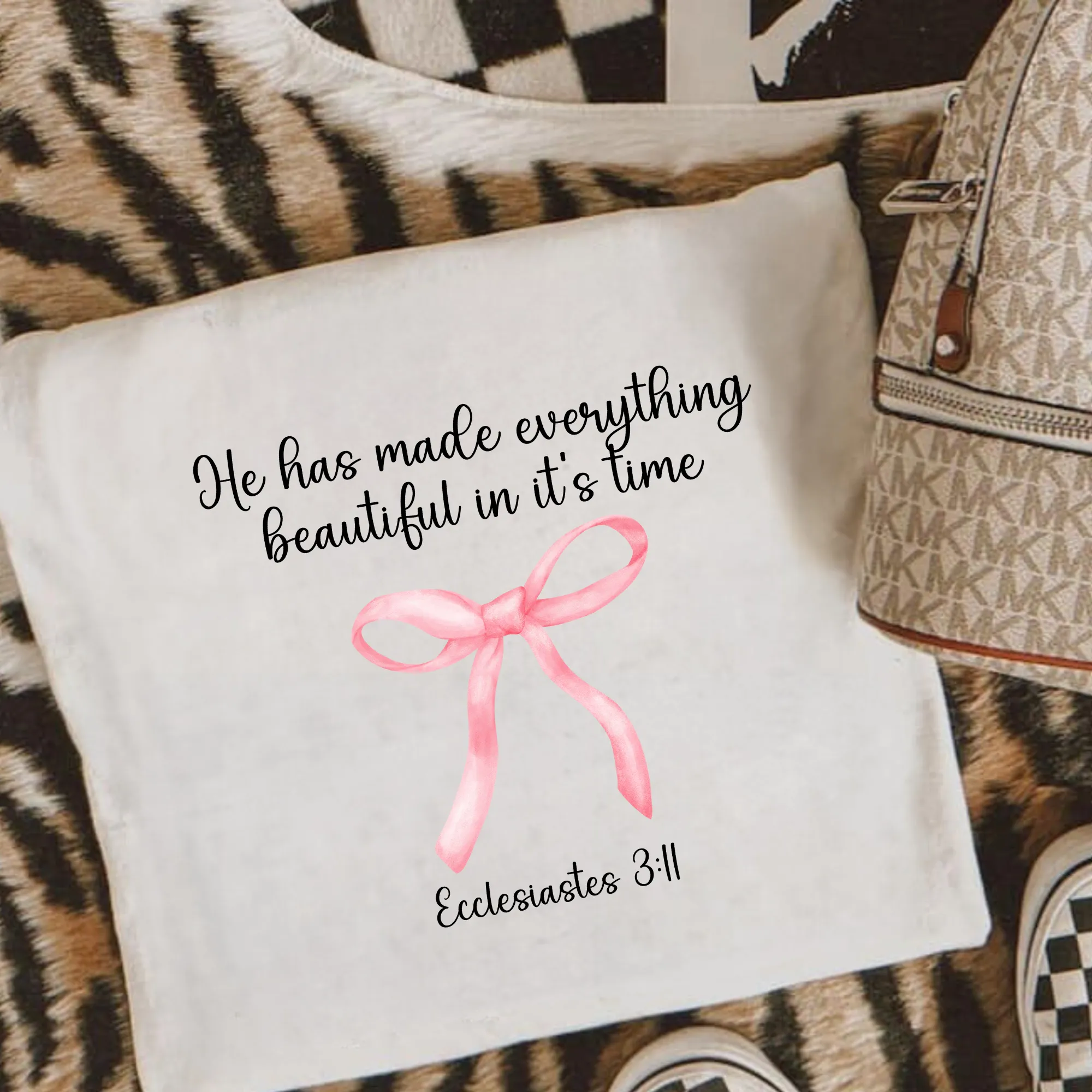 He Has Made All Things Beautiful In It's Time Bible Verse Shirt | Christian Coquette Shirt