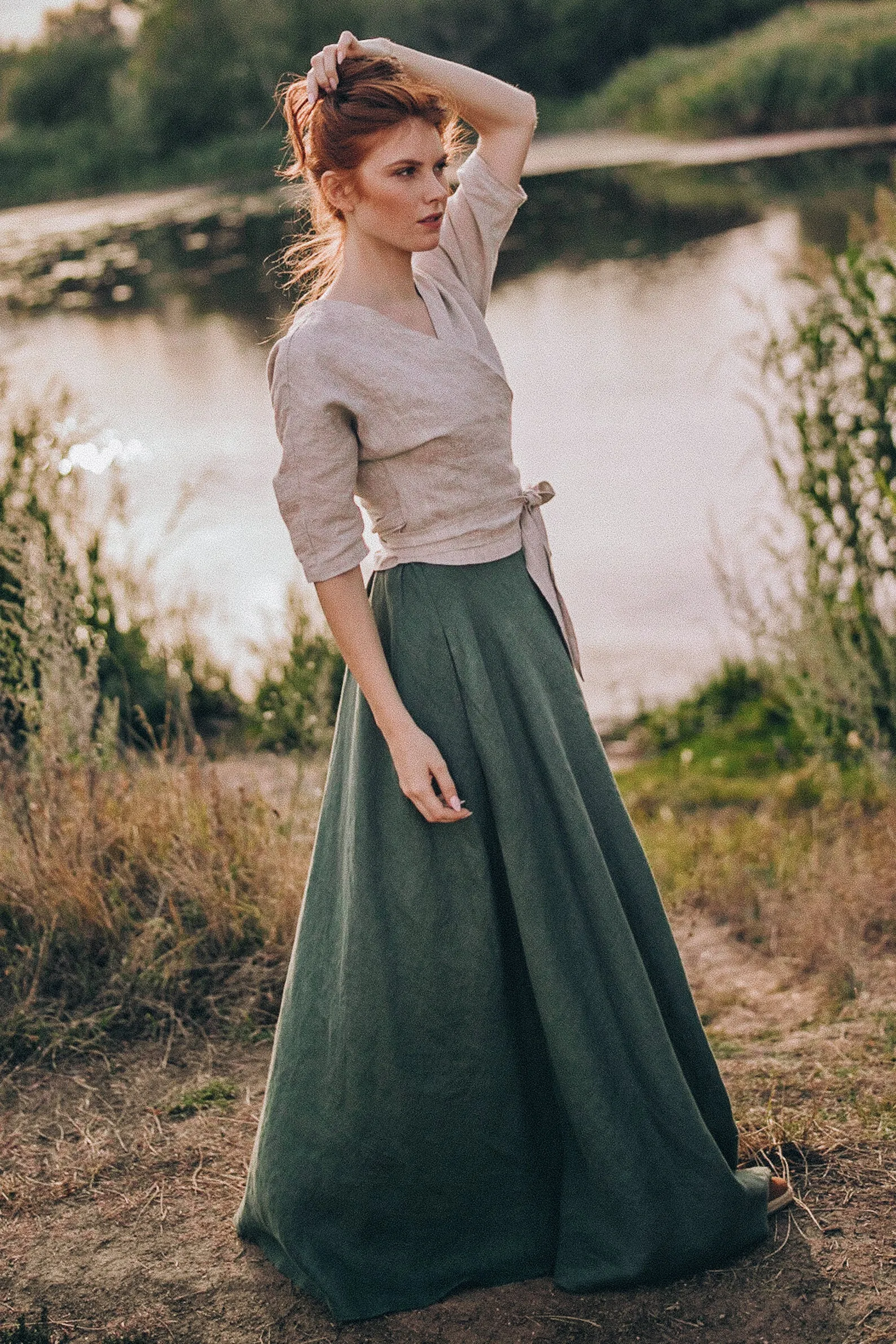 Heavyweight Linen Maxi Skirt