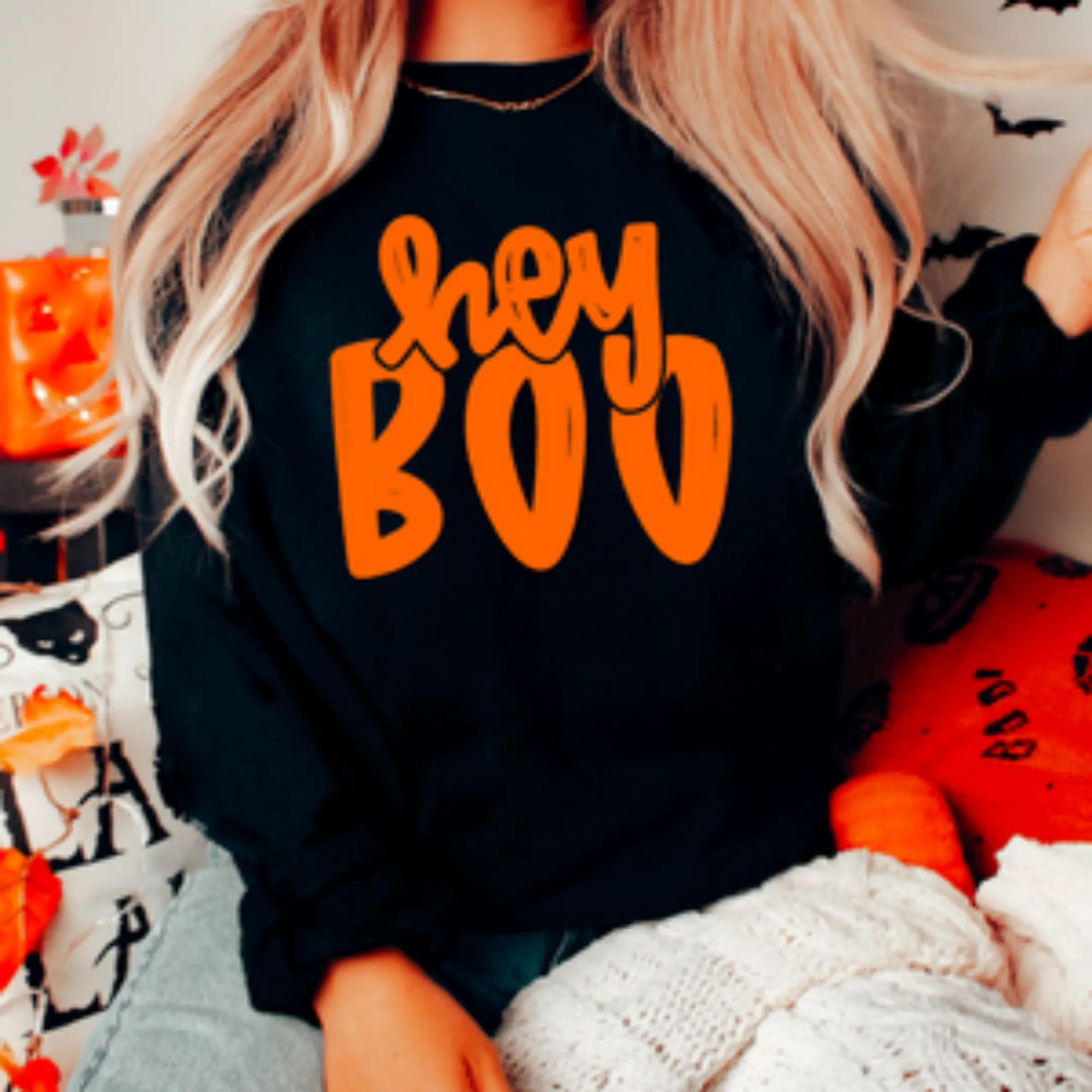 Hey Boo Crewneck Sweatshirt