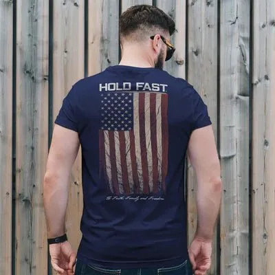 HOLD FAST Mens T-Shirt Battle Flag