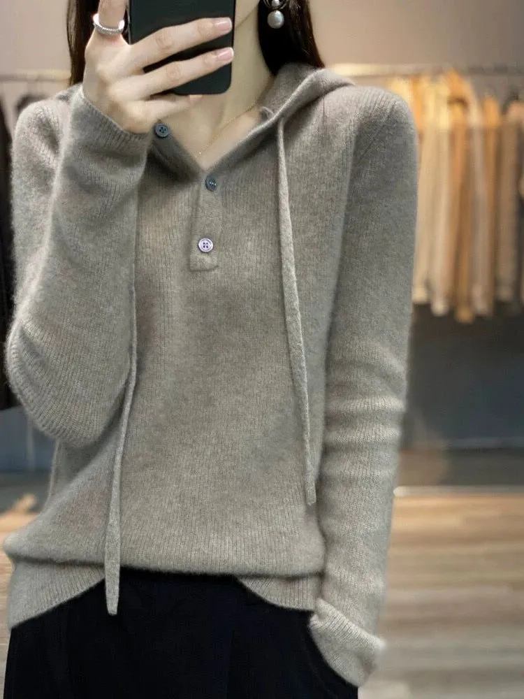 Hooded Cashmere Sweater